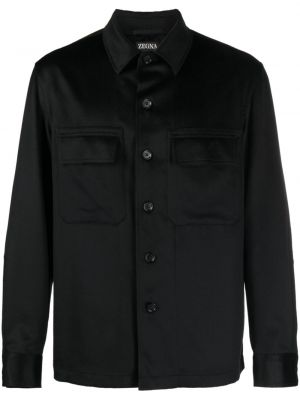 Кашмирена риза Zegna черно