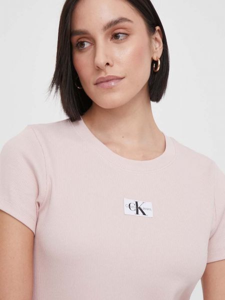 Majica kratki rukavi Calvin Klein Jeans ružičasta