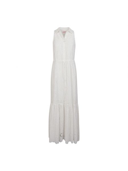 Haftowana sukienka długa Mc2 Saint Barth biała