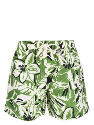Kratke hlače s cvjetnim printom s printom Palm Angels zelena