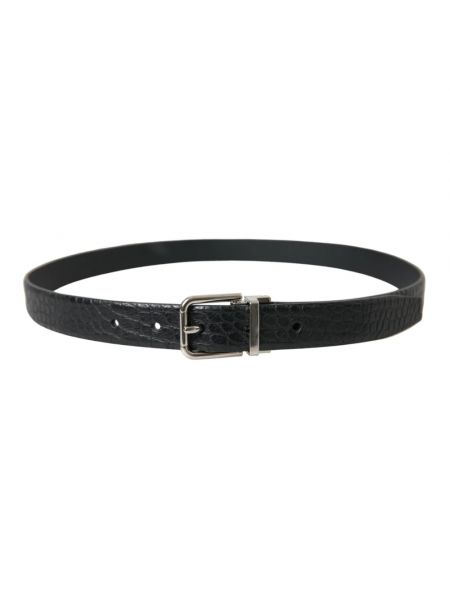 Cinturón de cuero de terciopelo‏‏‎ Dolce & Gabbana negro