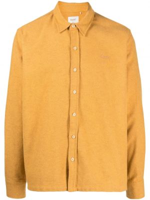 Bavlnená košeľa s výšivkou Forét žltá