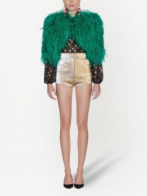 Abrigo corto de pelo Dolce & Gabbana verde