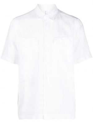 Bavlněná lněná košile Transit bílá