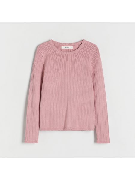 Pletený pletený svetr Reserved růžový