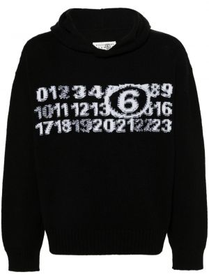 Džemper s kapuljačom Mm6 Maison Margiela crna