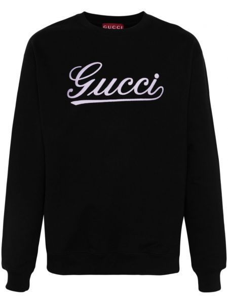 Işlemeli sweatshirt Gucci siyah