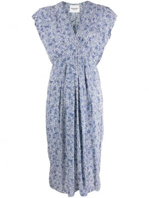 Sukienka midi z nadrukiem w abstrakcyjne wzory Marant Etoile