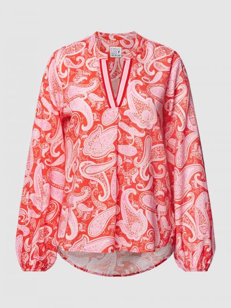 Bluzka z dekoltem w serek z wzorem paisley Emily Van Den Bergh