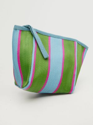 MANGO Kozmetická taška 'FRIDAY'  zelená / svetlomodrá / ružová