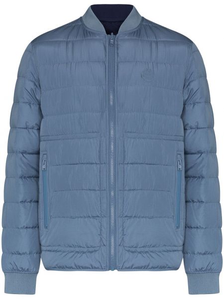 Prošívaná péřová bunda na zip Kenzo modrá
