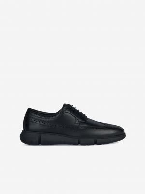 Кожени ниски обувки Geox черно