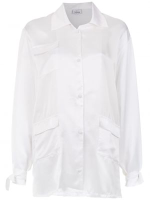 Oversize копринена риза Amir Slama бяло