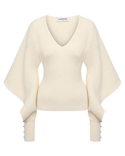 Кашемировый пуловер Lanvin, белый