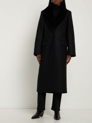 Vlněný kabát Totême šedý