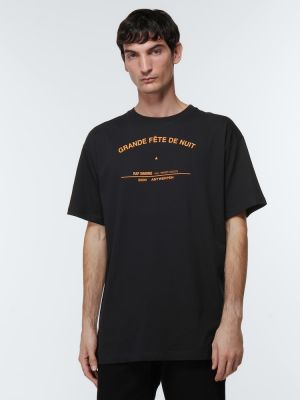 Bavlnené tričko s potlačou Raf Simons čierna