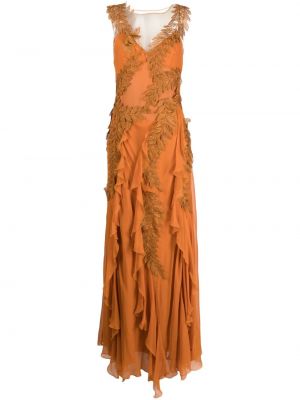 Utsvängd klänning Alberta Ferretti orange