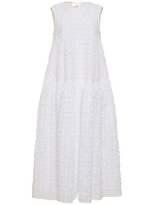 Midi haljina karirana Cecilie Bahnsen bijela