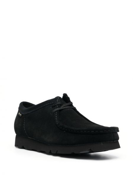 Krajkové kožené šněrovací kotníkové boty Clarks Originals černé