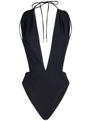 Nailoninis vientisas maudymosi kostiumėlis Saint Laurent juoda