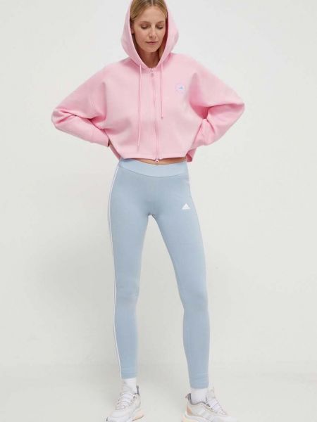 Bluza z kapturem z nadrukiem Adidas By Stella Mccartney różowa