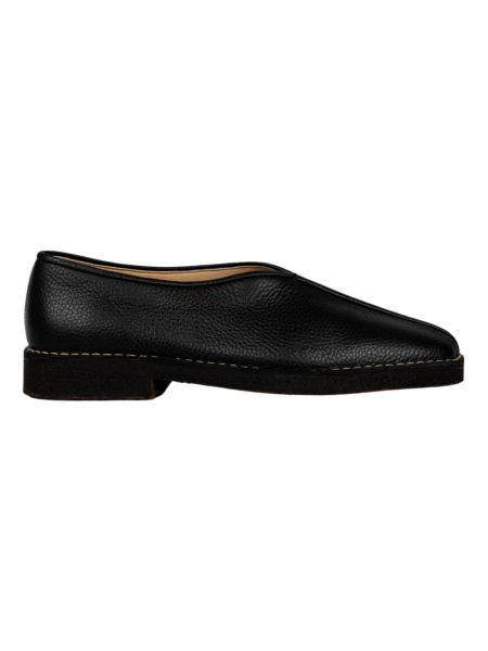 Loafers z krepy Lemaire czarne