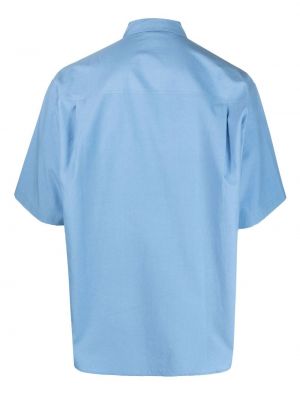 Hemd aus baumwoll mit taschen Auralee blau