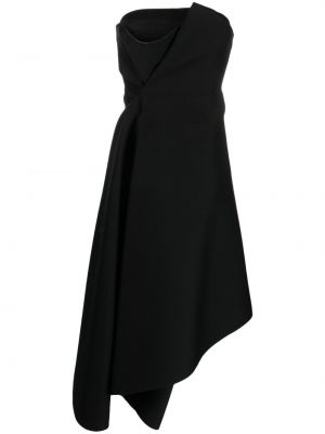 Ασύμμετρη κοκτέιλ φόρεμα Stefano Mortari μαύρο