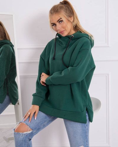 Izolēta džemperis ar rāvējslēdzēju Kesi zaļš