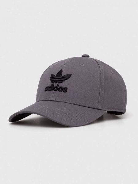 Хлопковая кепка Adidas Originals серая