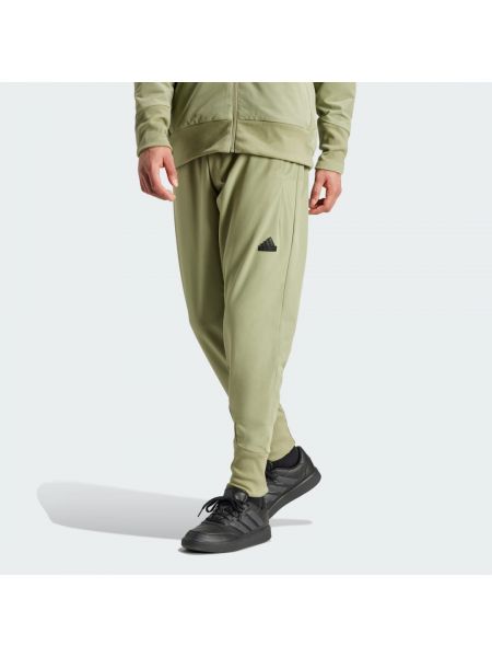 Spodnie plecione Adidas zielone