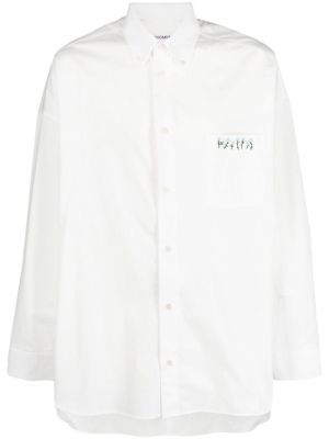 Bavlněná košile s výšivkou Damir Doma bílá