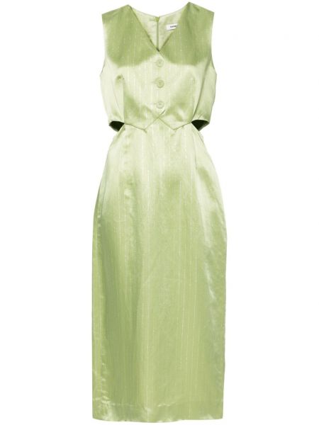 Pruhované midi šaty Sandro zelené