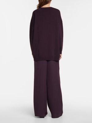 Кашмирен вълнен пуловер Valentino виолетово