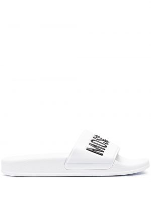 Sandalias con estampado Moschino blanco