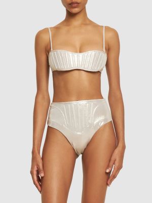 Jersey bikini Mugler bej