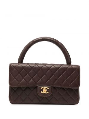 Gesteppter top Chanel Pre-owned braun