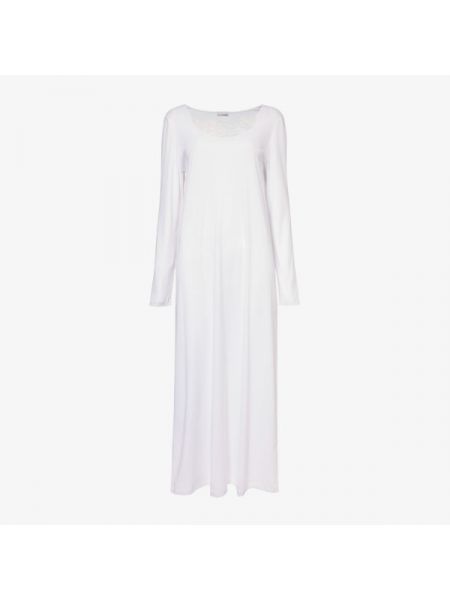 Платье-рубашка с длинным рукавом из джерси Hanro белое