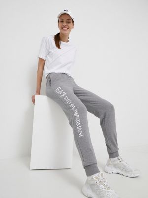 EA7 Emporio Armani nadrág szürke, női, sima
