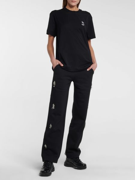 Pantaloni sport din bumbac Givenchy negru