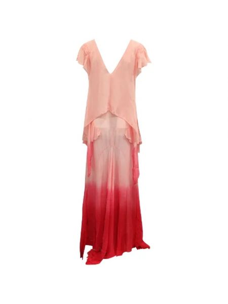 Vestido colores pastel de seda The Attico rosa