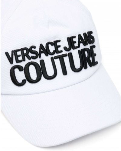 Gorra con bordado Versace Jeans Couture blanco