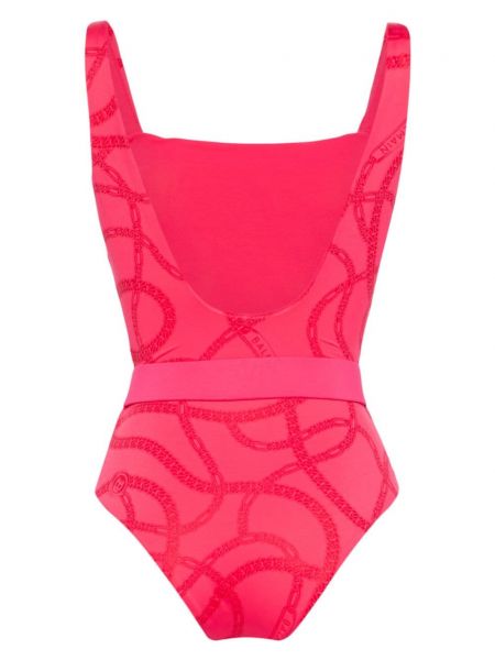 Badeanzug mit print Balmain pink