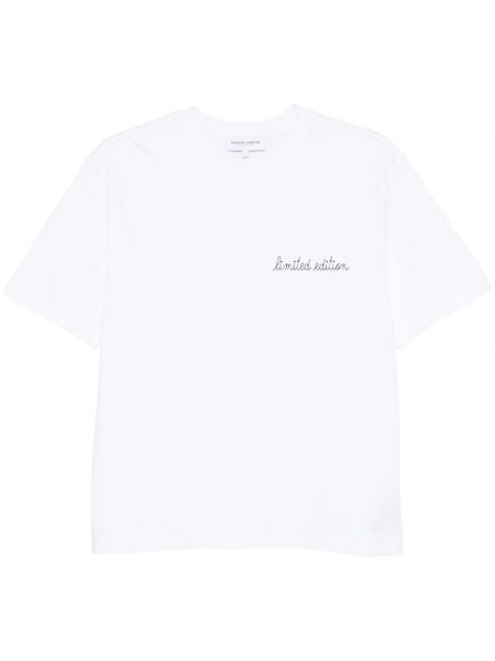 Broderet t-shirt Maison Labiche hvid