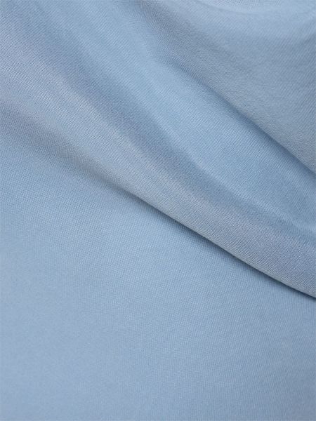 Drapované asymetrické dlouhé šaty St.agni modrá