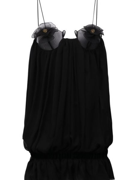 Черное платье Saint Laurent