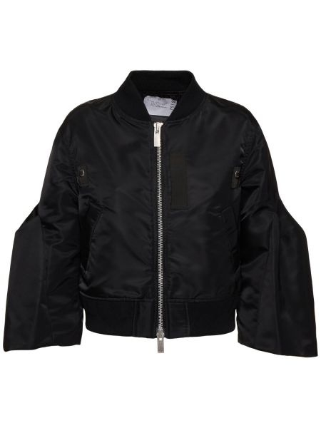 Naylon bomber ceket Sacai siyah