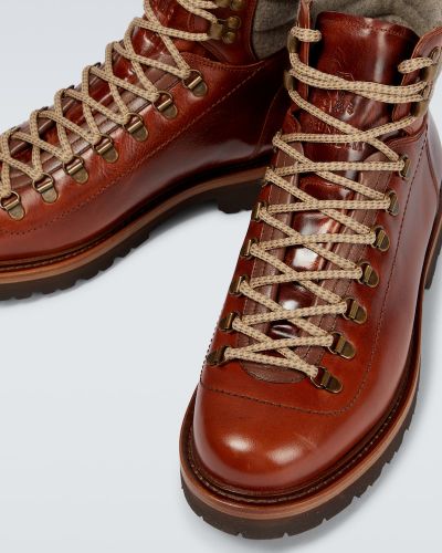 Kožené trekingové topánky Brunello Cucinelli