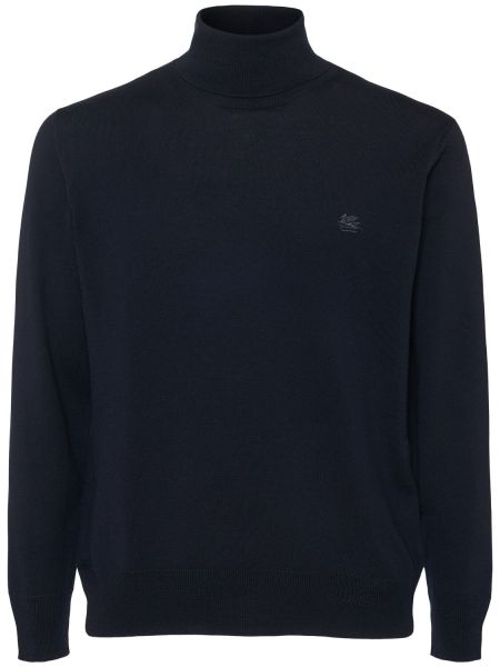 Ull turtleneck Etro blå