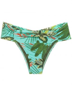 Bikini cu imagine cu imprimeu tropical Lygia & Nanny verde
